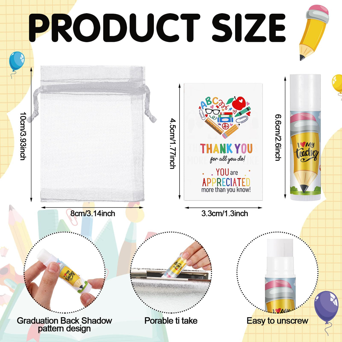 Heigble organza gift bag showcases a premium presentation for teachers.