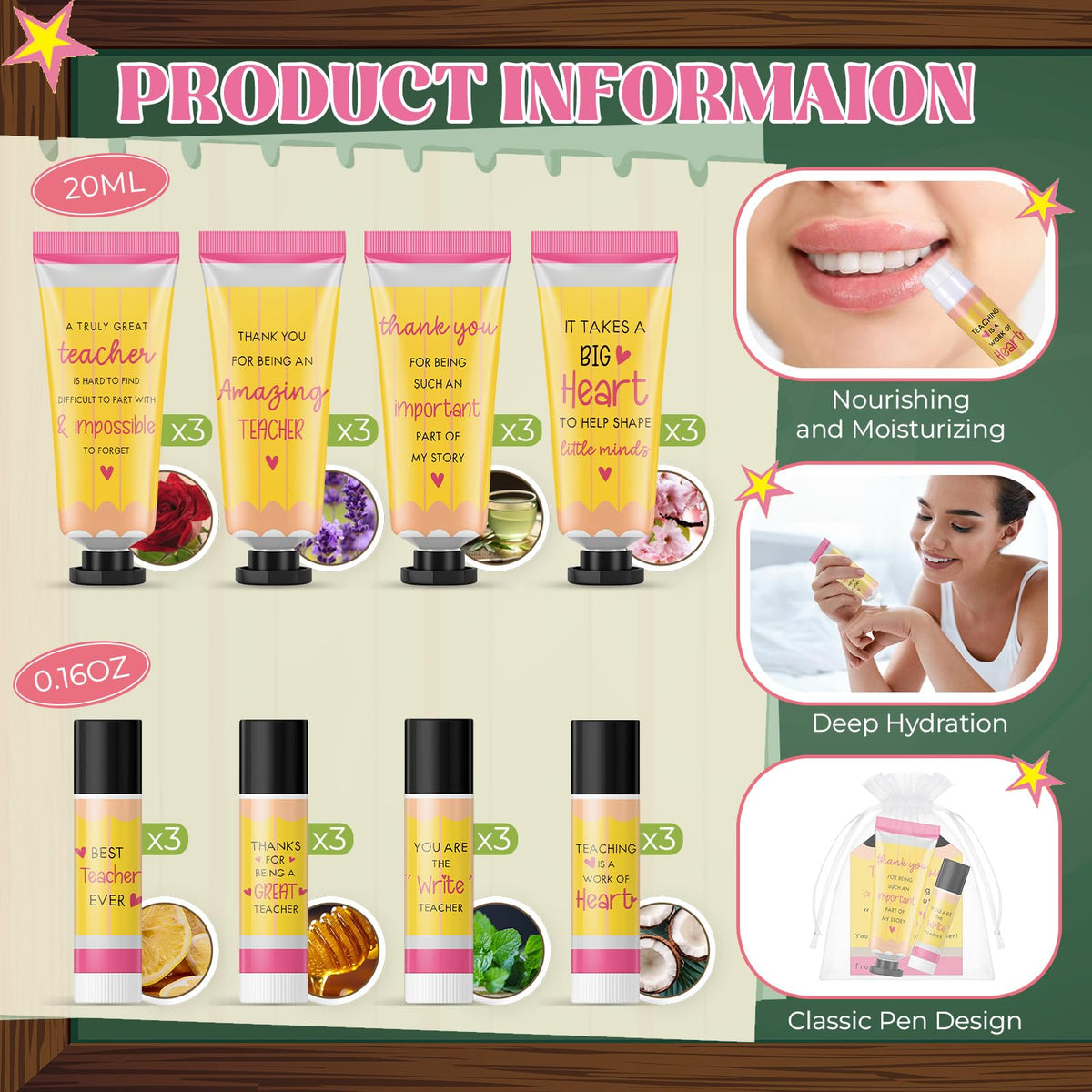 Heigble hand cream gift set for teachers emphasizing daily moisture.