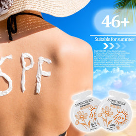 Heigble travel-size sunscreen packet with 3 ml for easy reapplication.