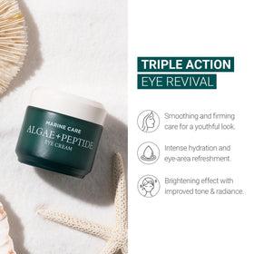 HEIMISH Marine Care Eye Cream metal tool cools the under-eye area during massage.