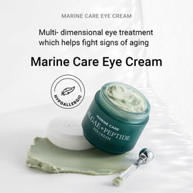 HEIMISH Marine Care Eye Cream night routine setup under soft lighting.