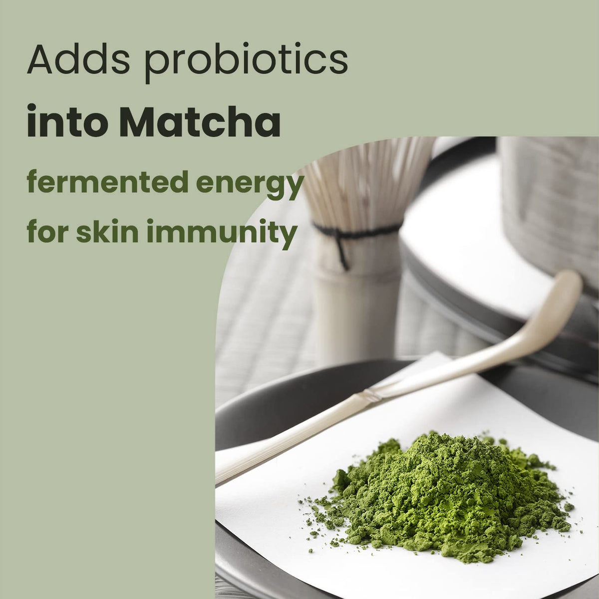 HEIMISH Matcha Biome patch placed under the eye for gentle care