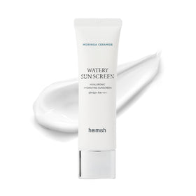 HEIMISH Moringa Ceramide Hyaluronic Sunscreen packaging showing hydration-forward daily protection