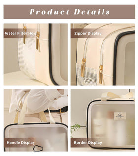 Heliar matte clear design blends privacy with quick item location on the go.