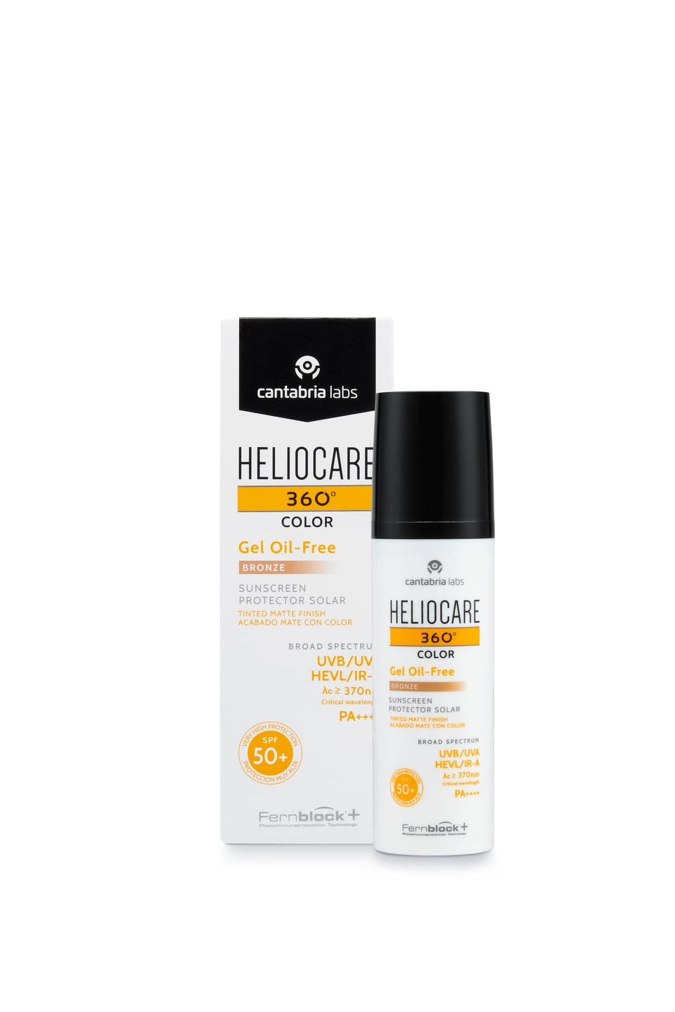 Heliocare 360 Color Gel Bronze on skin with oil-free SPF50 for an even look