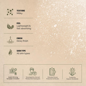 SPF 50 label highlights strong UV protection for the body.