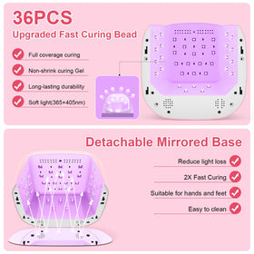 Removable mirrored base on HELIVIVE for enhanced light reflection