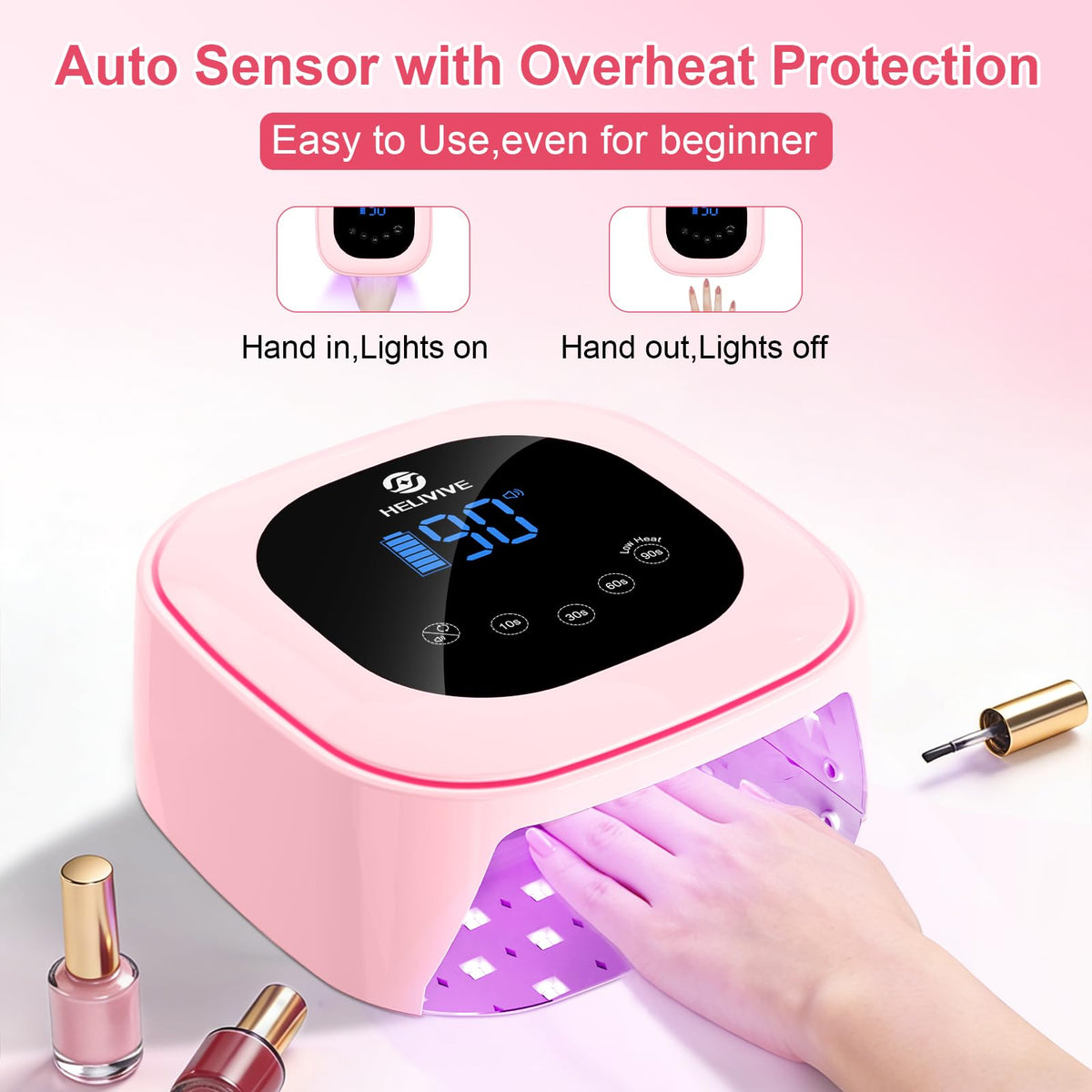Spacious HELIVIVE chamber fits fingers and toes comfortably