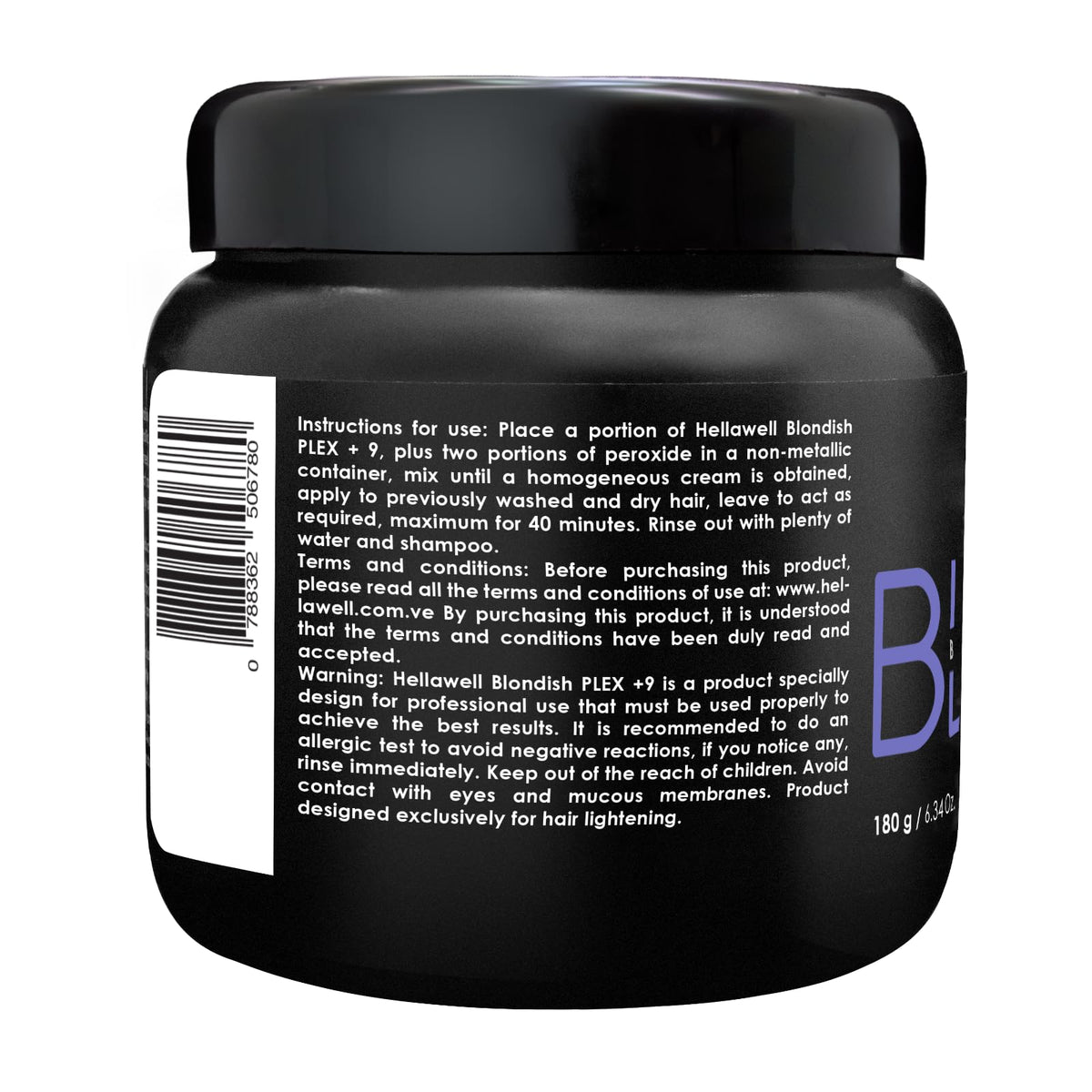 Hellawell Blondish Plex 9 image highlights argan oil infusion for hair nourishment.