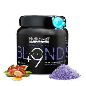Hellawell Professionals Blondish Plex 9 powder packaging for consistent bleaching results.