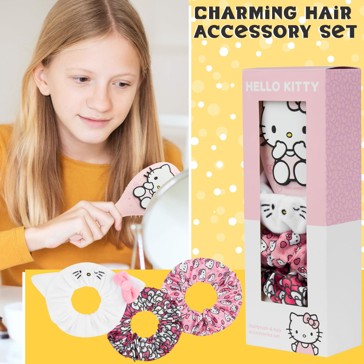 Hello Kitty compact mirror for clear on-the-go touch-ups.