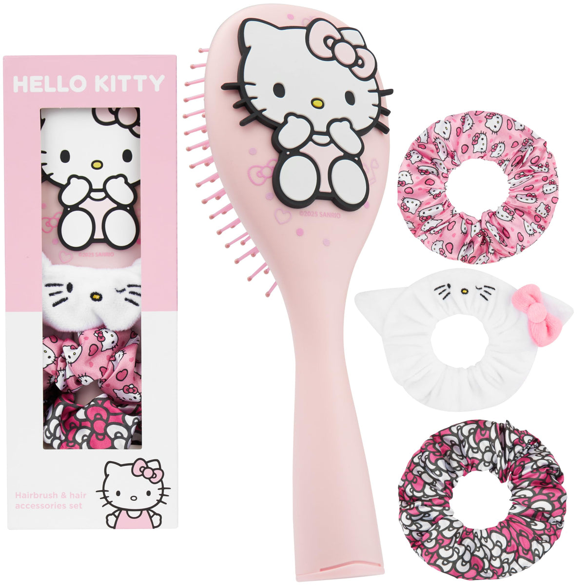 Hello Kitty detangling brush with soft bristles for gentle, tangle-free styling.