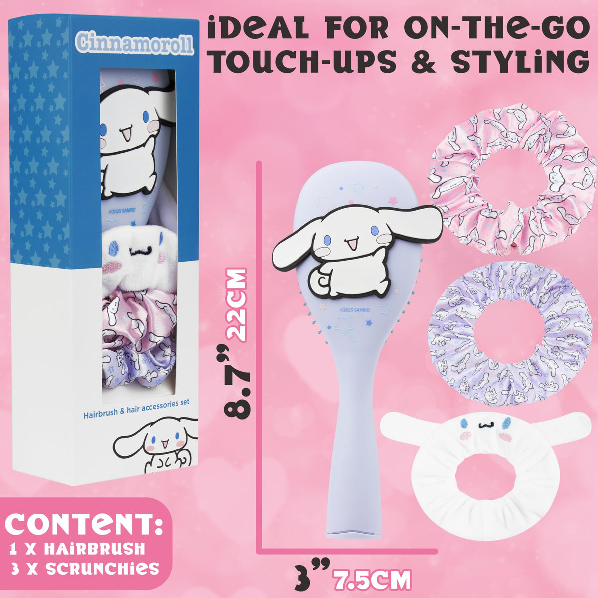 Hello Kitty Kuromi and Cinnamoroll designs add kawaii charm during styling
