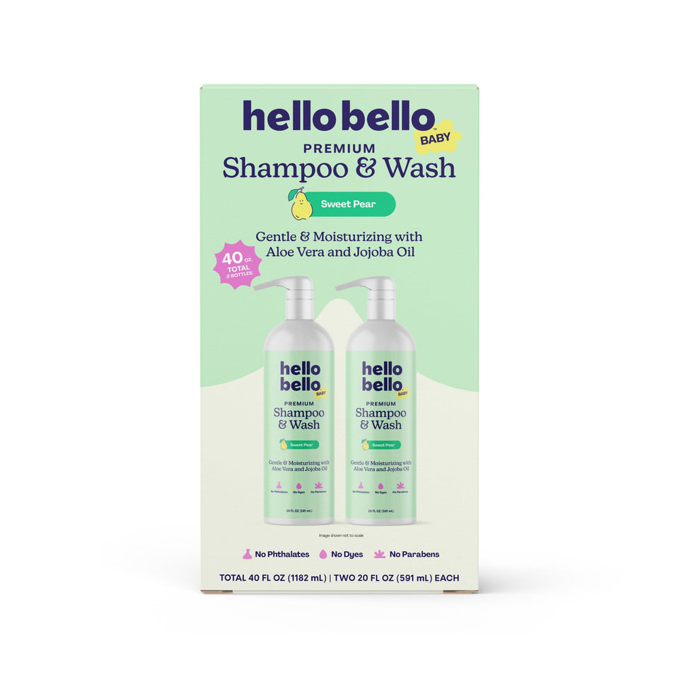 Hello Bello Sweet Pear bottle for babies and kids, gentle cleanse.