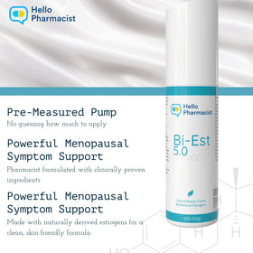 HelloPharmacist BiEst 5.0 cream in hand ready to apply.