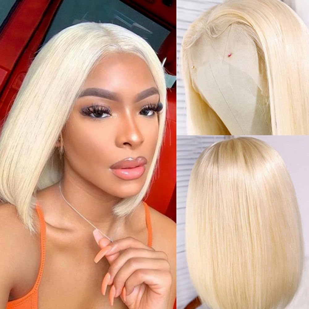 HELLOSH 613 HD lace front wig providing skin-tone match with transparent lace.