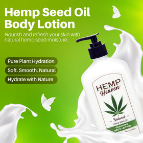 Hemp Heaven Hemp Lotion unscented pump for easy application