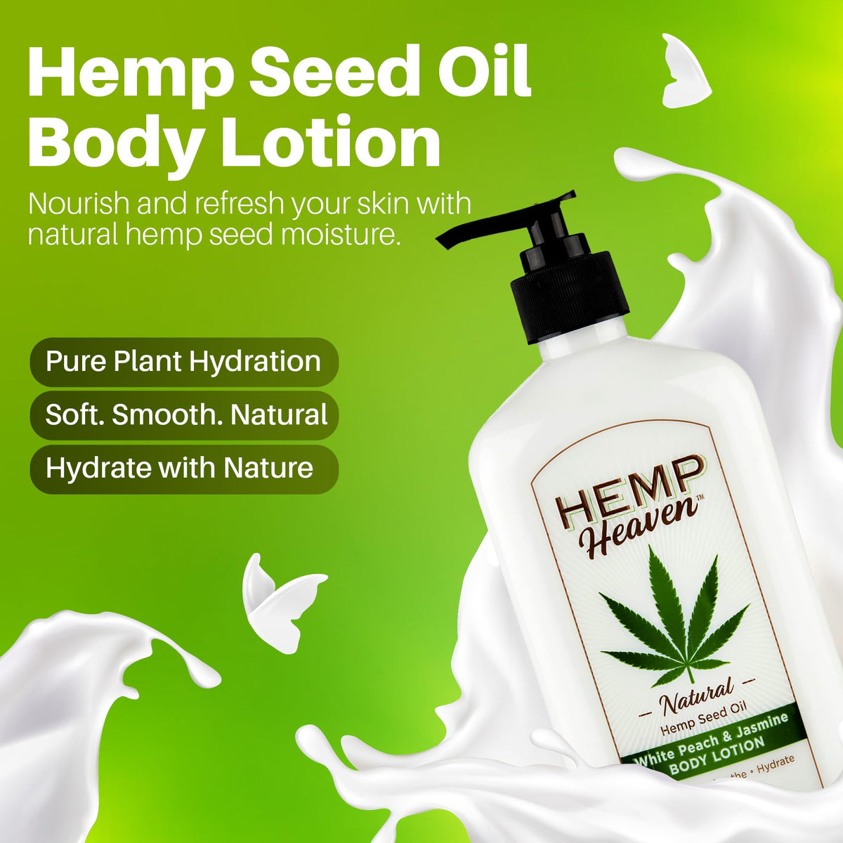 Close-up of hemp seed oil ingredient in Hemp Heaven lotion