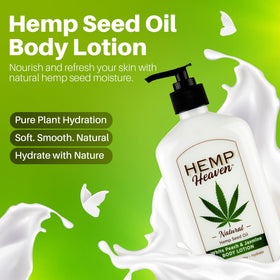 Close-up of hemp seed oil ingredient in Hemp Heaven lotion