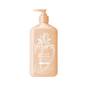 Hempz Apricot & Clementine moisturizer bottle pour for quick-absorbing hydration.