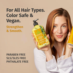 Hempz Biotin Shampoo features avocado oil and ginseng for enhanced moisture and shine.