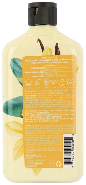 Hempz Age Defying Vanilla & Musk lather close-up, showcasing nourishing formula for smooth skin