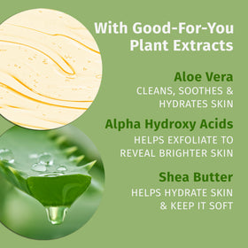 Hempz Mini Body Wash label detail showcases hemp seed oil and soothing formula.
