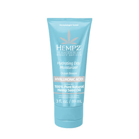 Hempz Ocean Breeze Hydrating Daily Moisturizer bottle shows lightweight hydration for dry skin