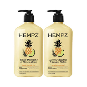 Hempz Sweet Pineapple & Honey Melon bottle front for daily hydration