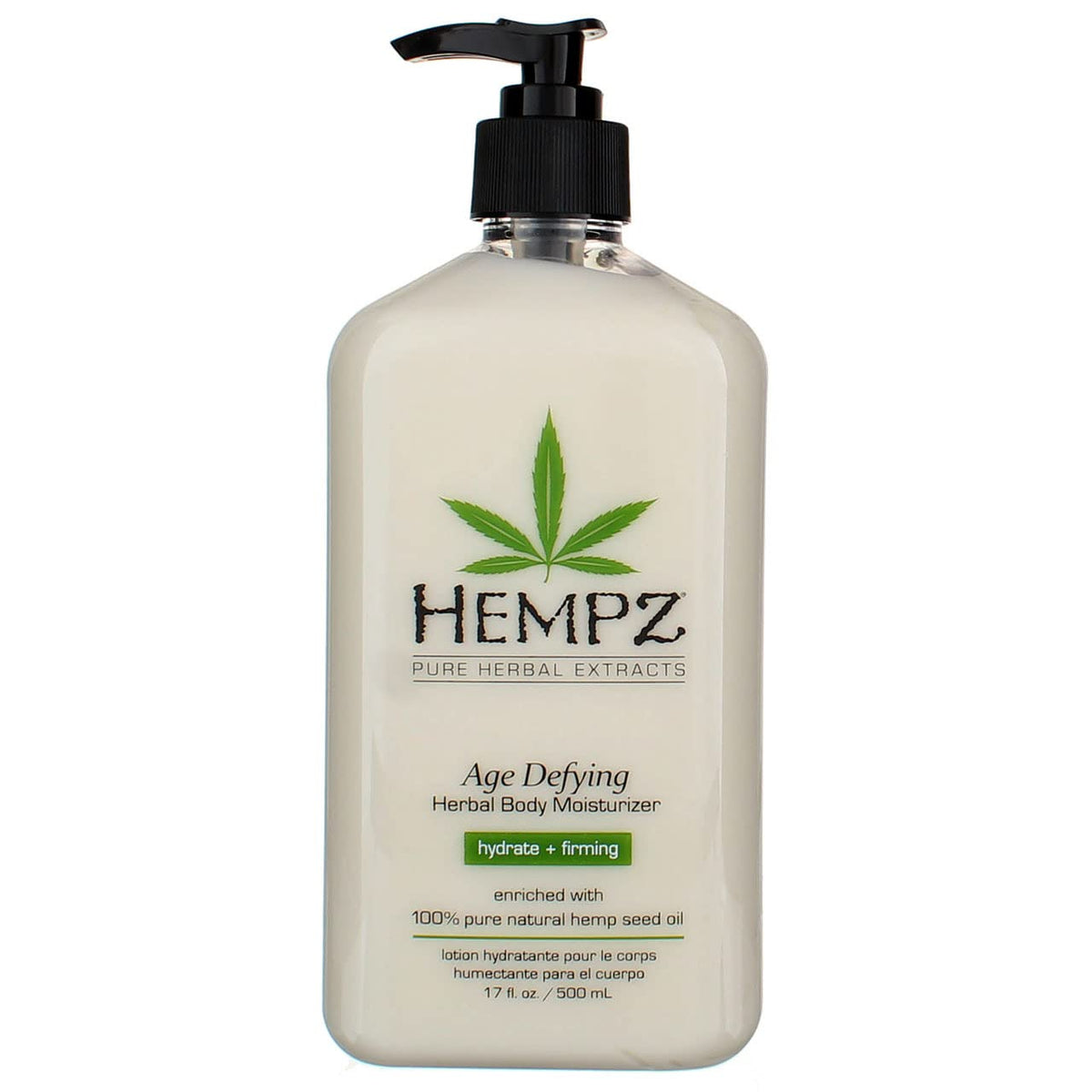Hempz Age Defying vanilla musk scent enhances daily skincare routine.