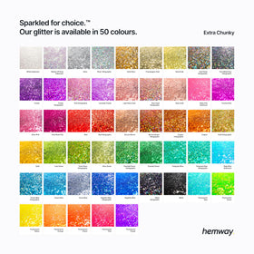 Hemway non-toxic glitter safe for kids and DIY projects with rose gold hue.