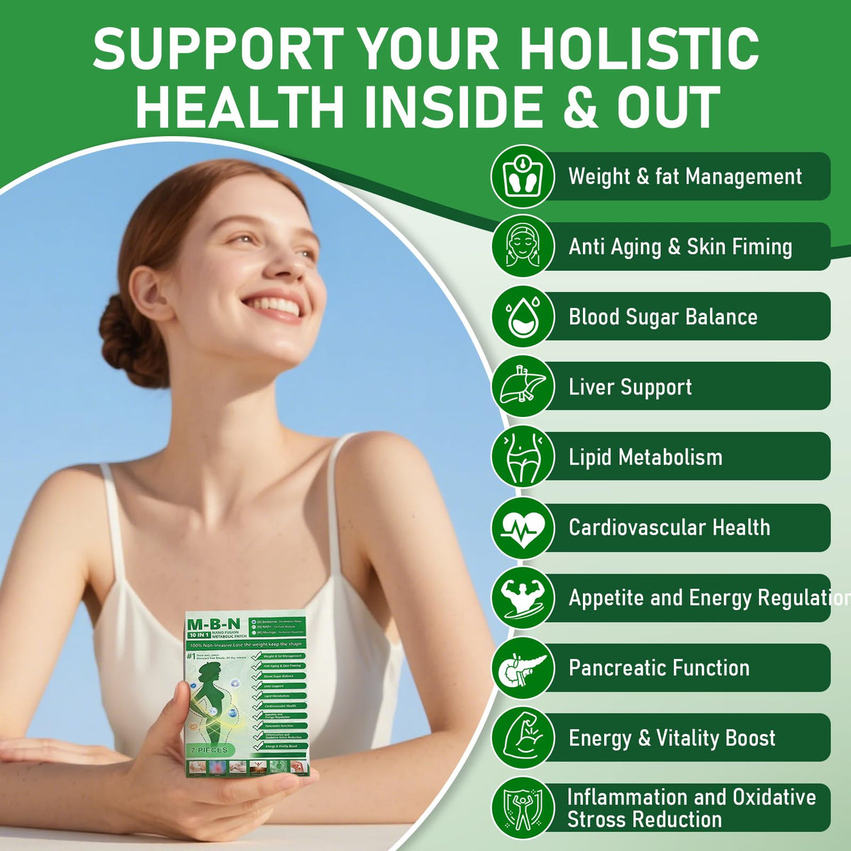 HENGRUNXIN Moringa patch applied to skin showing comfortable, lightweight wear.