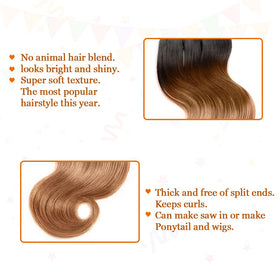 Hengya Ombre Bundles styled straight show versatility