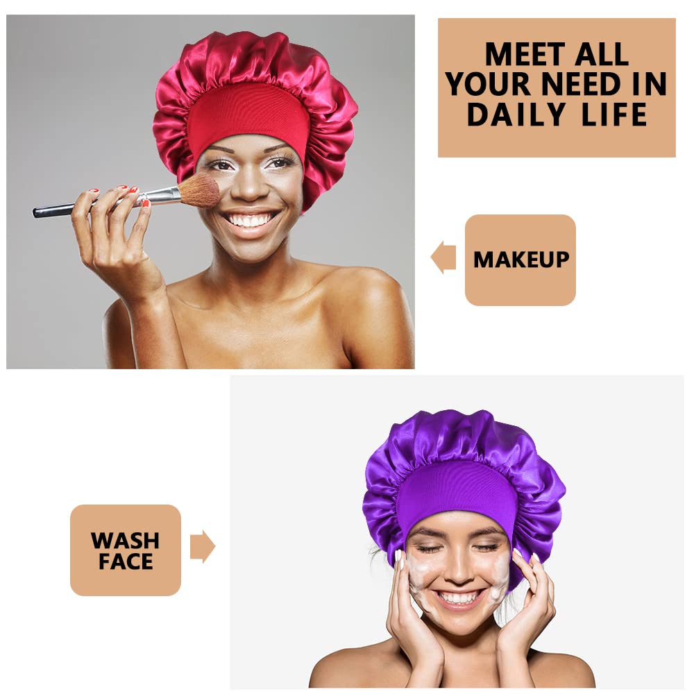 Heniho satin bonnet for daily wear during skincare and routines at home.