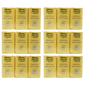 Heno de Pravia natural bath soap packaging highlights heritage and premium feel