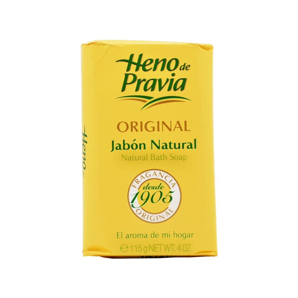 Heno de Pravia bar soap texture shows creamy lather for a gentle cleanse
