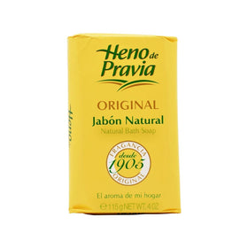 Heno de Pravia bar soap texture shows creamy lather for a gentle cleanse