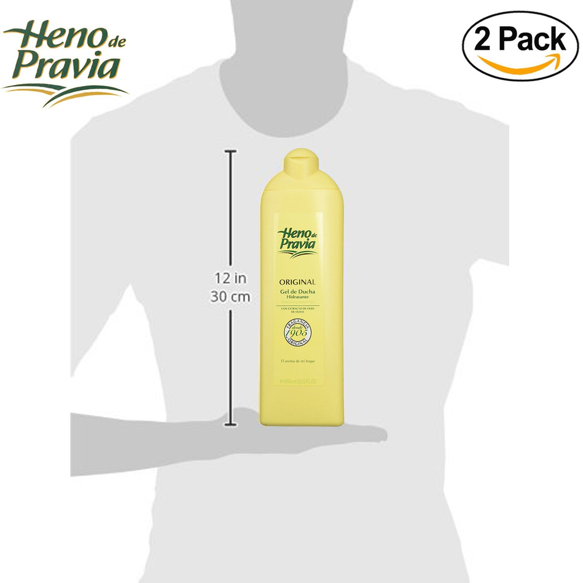 Heno de Pravia dual-pack on shelf highlighting value.