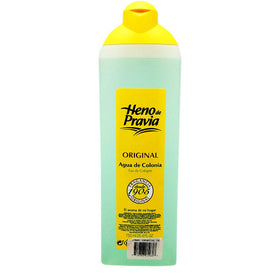 Heno de Pravia Splash Cologne bottle front shows refreshing citrus notes for daily freshness.