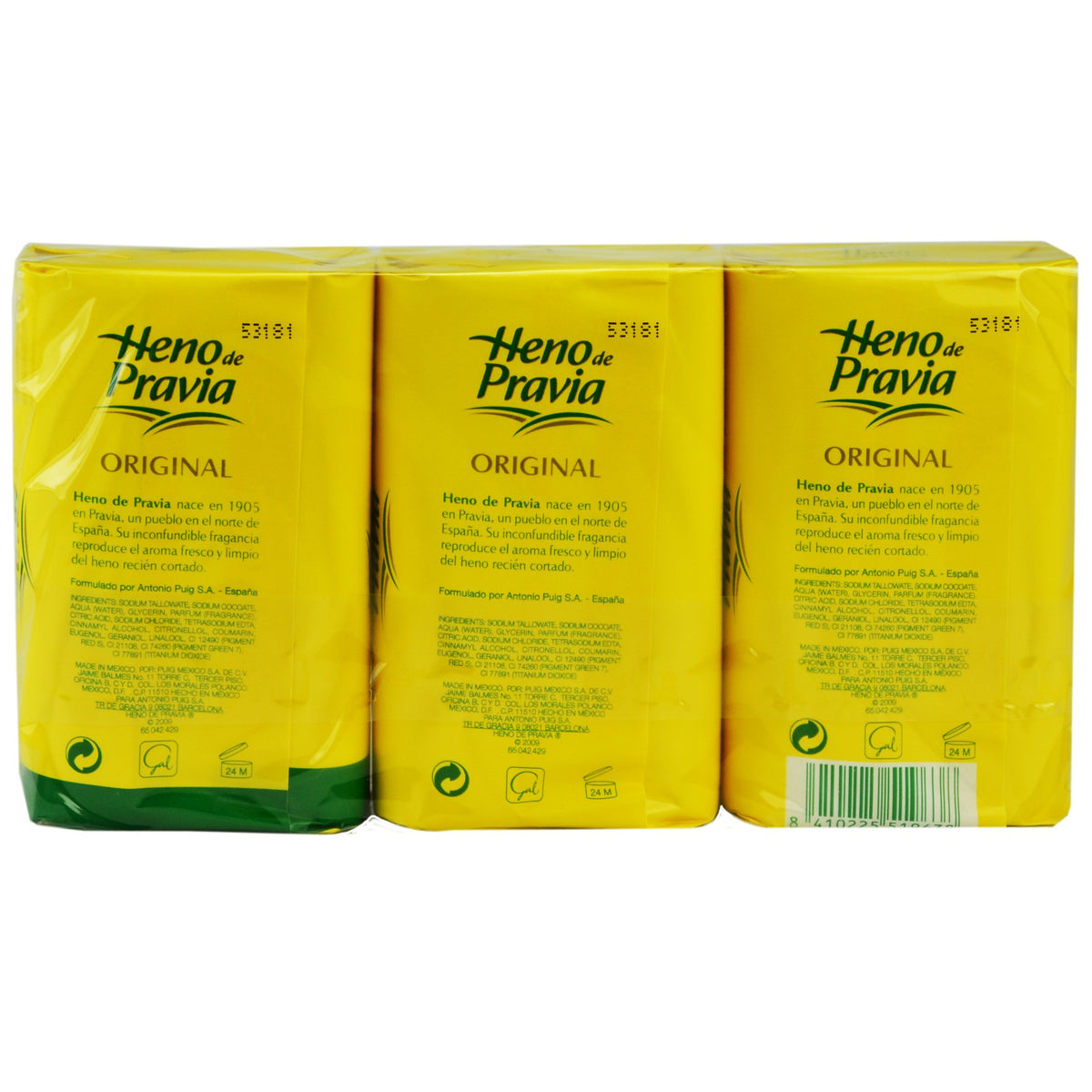 Heno de Pravia classic fragrance soaps with refreshing rinse
