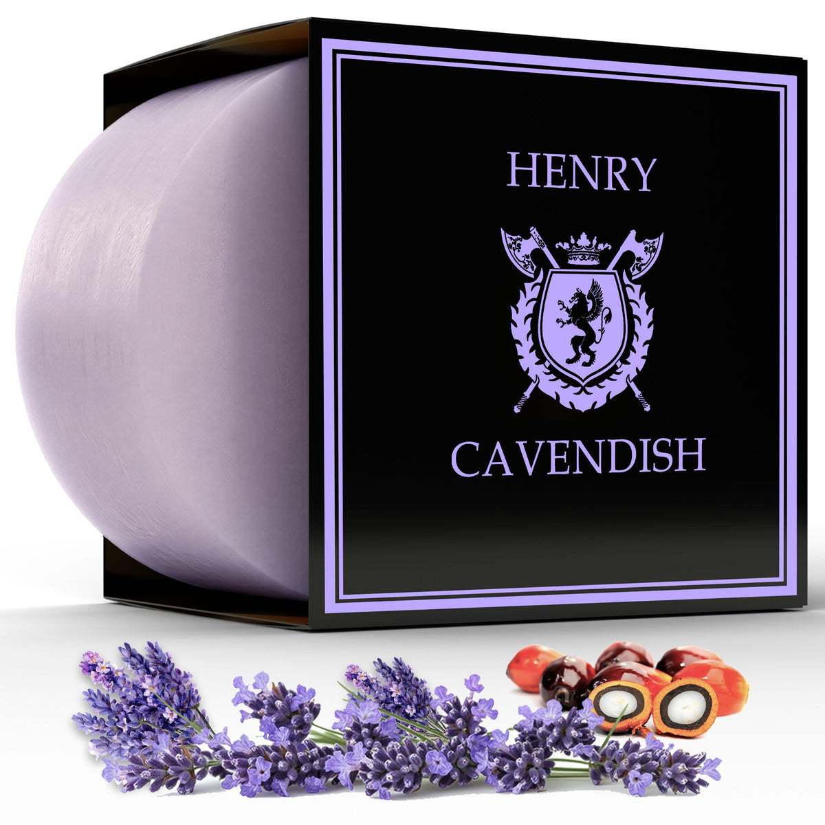Henry Cavendish lavender shaving soap with rich lather for a smooth, comfortable shave.