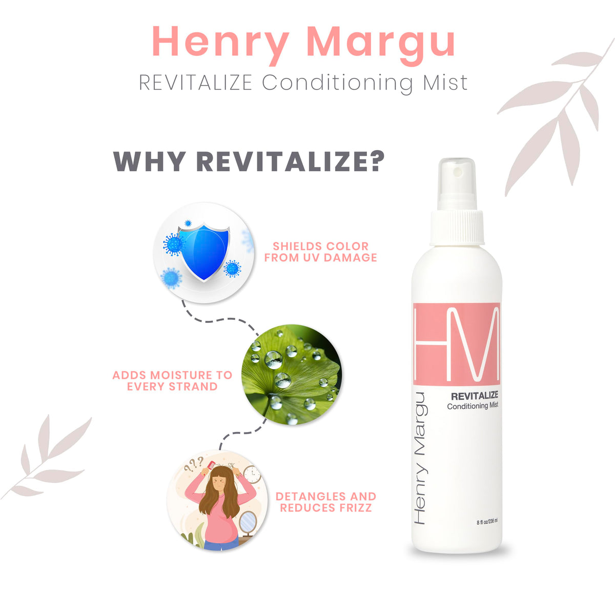 Henry Margu Revitalize Mist protects wig color from UV exposure.