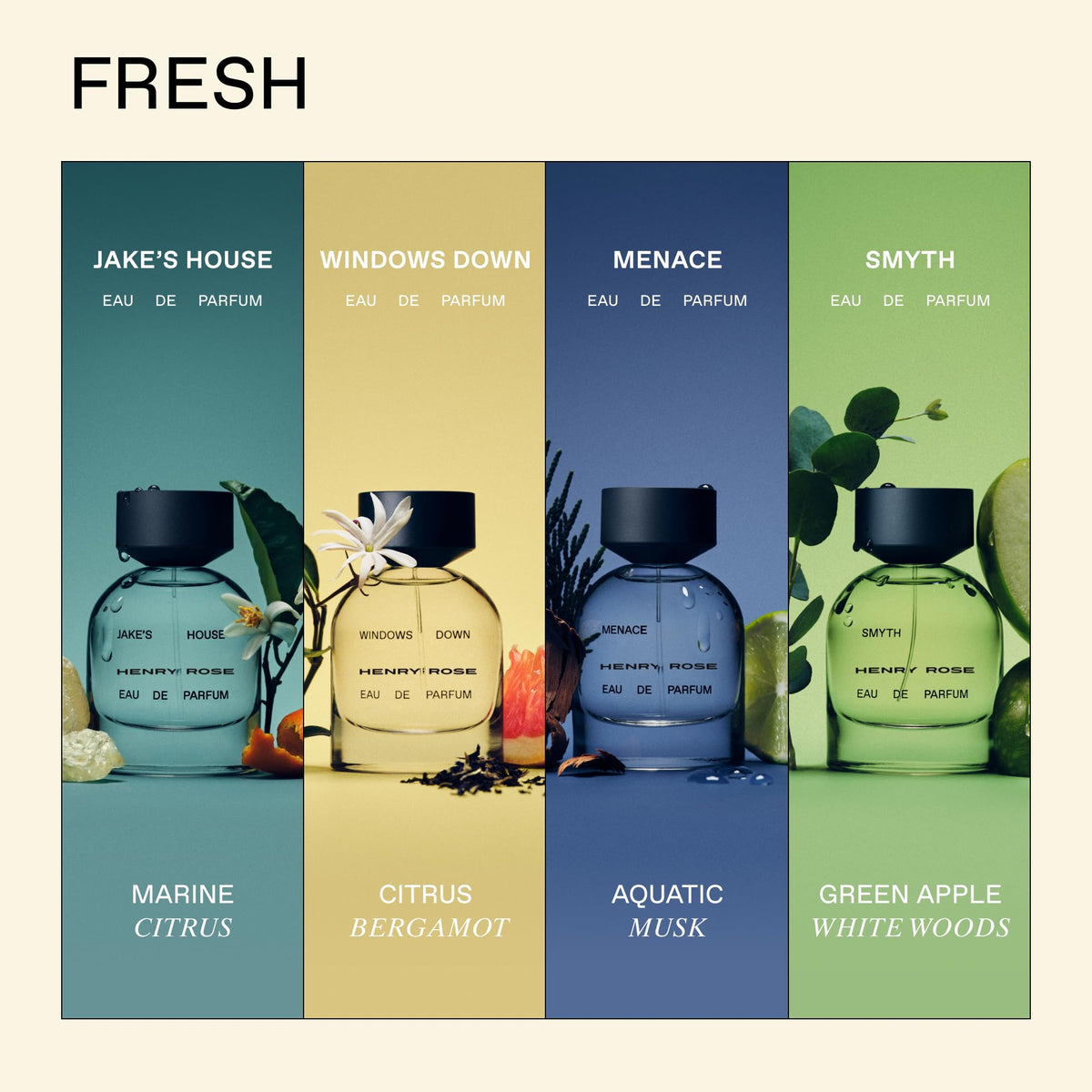 Henry Rose Jake's House fragrance with Peony and Jasmine notes