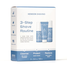 Henson Shaving cleanser image for skin prep and a smoother shave.