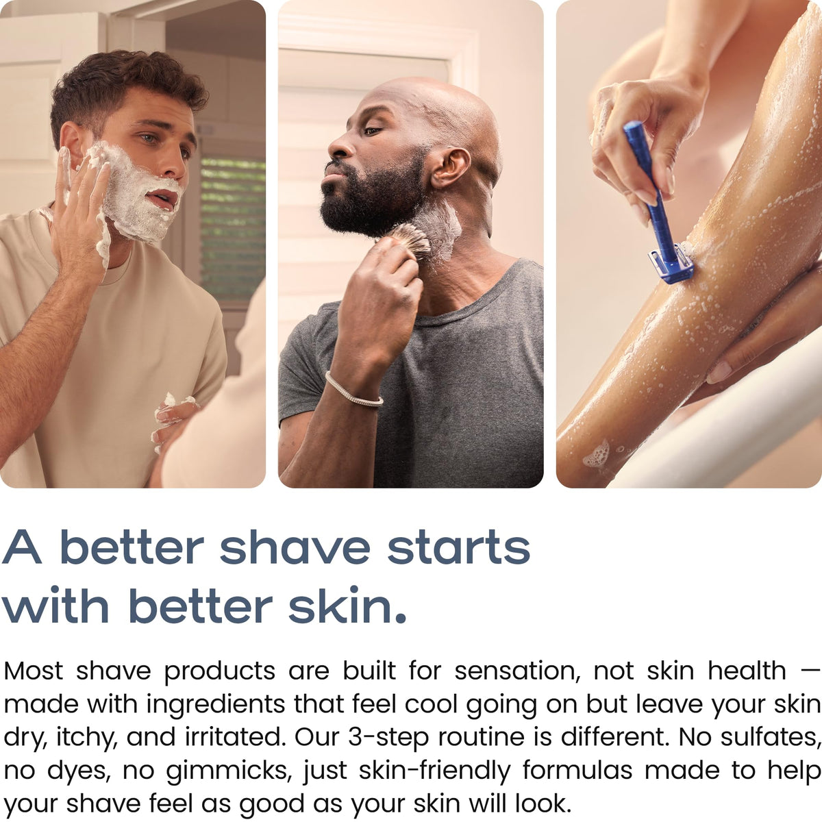 Henson Post-Shave Balm image showing hydration and calm skin after shaving.