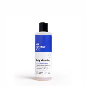 Her Fantasy Box body wash bottle pour for easy daily cleansing