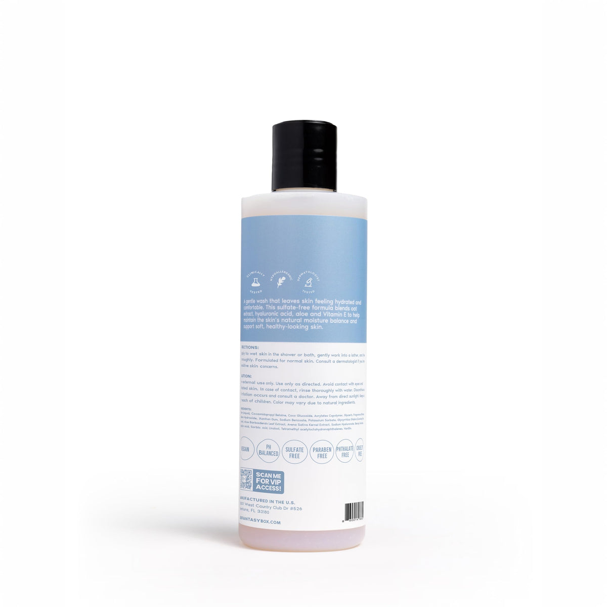 Her Fantasy Box Dr. Hydration label view confirming GMP-certified testing
