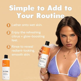 Her Fantasy Box Vita C Bright Turmeric Body Wash vitamin C droplets for antioxidant-inspired cleansing