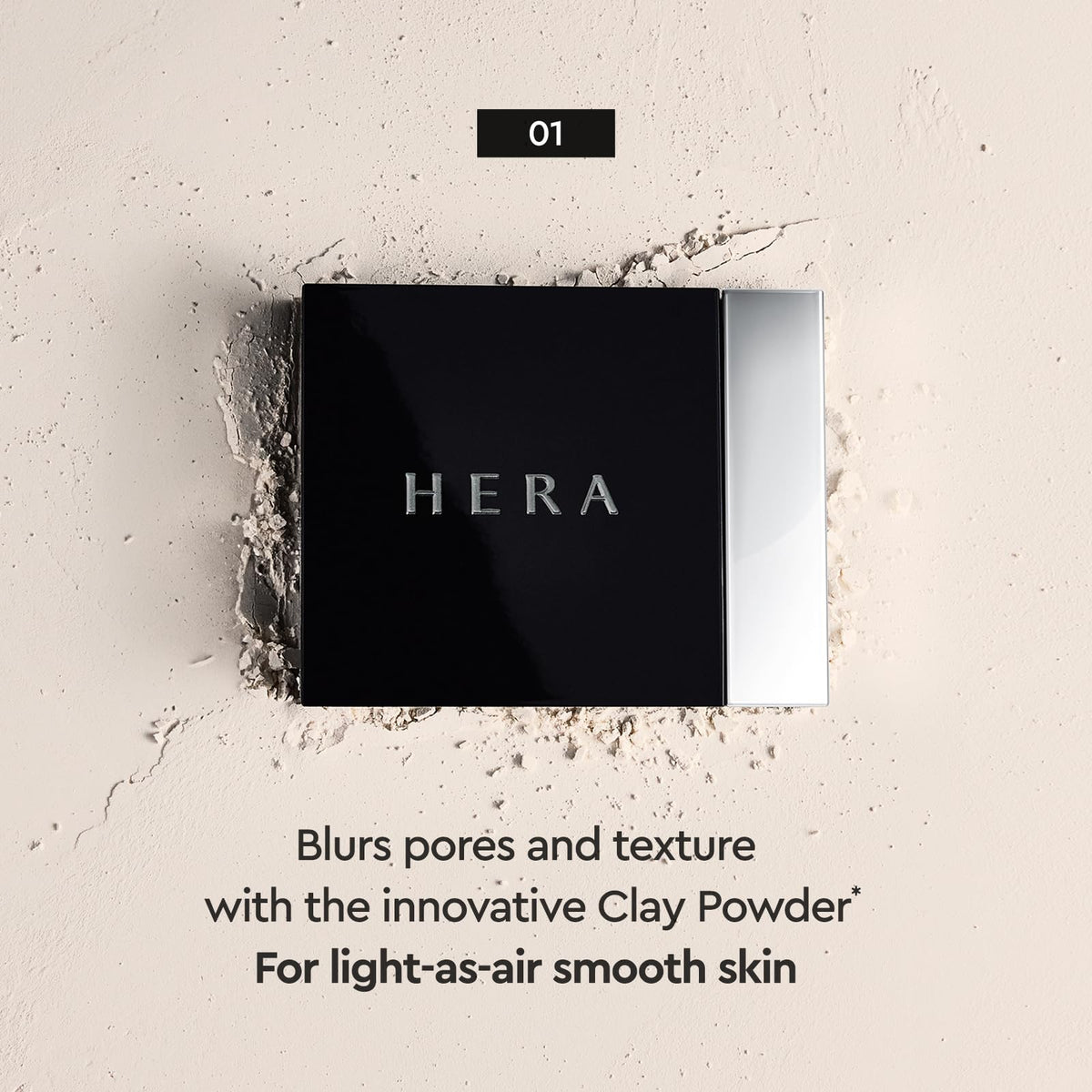 Applying HERA Airy Blurring Primer on the face for an even base.