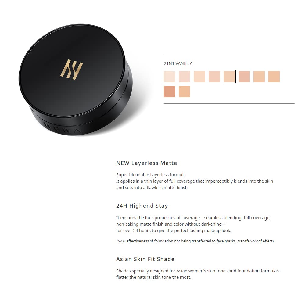 Silicone-free formula option for comfortable, breathable coverage by HERA.